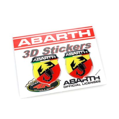 Sticker-Set ABARTH (2 pièce) 3D SCUDETTO (hauteur 30mm)