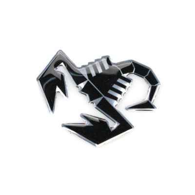 Sticker ABARTH 3D SCORPIONE NERO (hauteur 65mm)