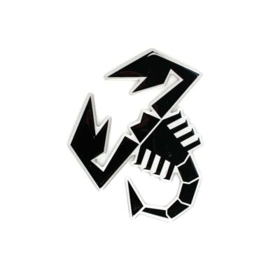 Autocollant ABARTH 3D SCORPIONE NERO (hauteur 12cm)