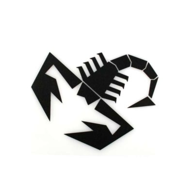 Autocollant ABARTH SCORPIONE noir (12cm)