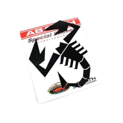 Autocollant ABARTH SCORPIONE noir (24cm)