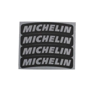 Autocollants pneu 4R MICHELIN (4 pcs) argenté fluo reflectant