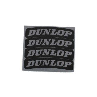 Autocollants pneu 4R DUNLOP (4 pcs) argenté fluo reflectant