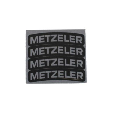 Autocollants pneu 4R METZELER (4 pcs) argenté fluo reflectant