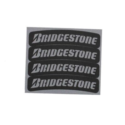 Autocollants pneu 4R BRIDGESTONE (4 pcs) argenté fluo reflectant