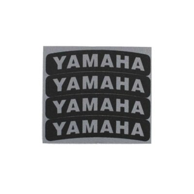 Autocollants pneu 4R YAMAHA (4 pcs) argenté fluo reflectant