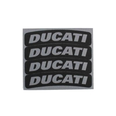 Autocollants pneu 4R DUCATI (4 pcs) argenté fluo reflectant