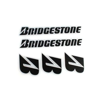 Autocollants 4R BRIDGESTONE (10 x 12cm) noir/argenté