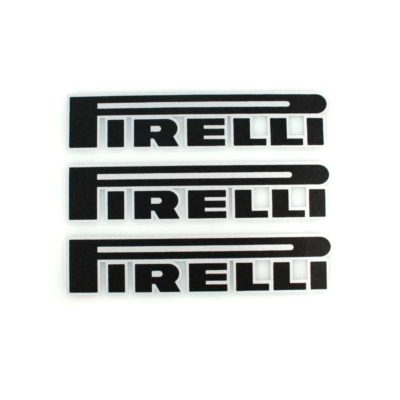 Autocollants 4R PIRELLI (10 x 12cm) noir/argenté