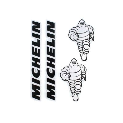 Autocollants 4R MICHELIN (10 X 12cm) noir/argenté