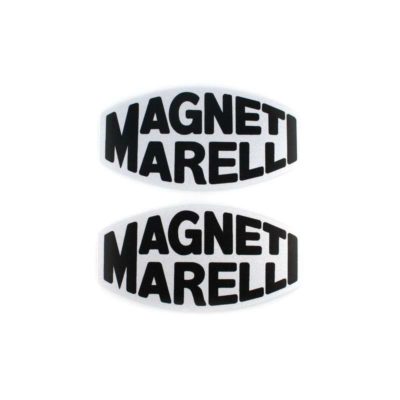 Autocollants 4R MAGNETI MARELLI (10 x 12cm) noir/argenté