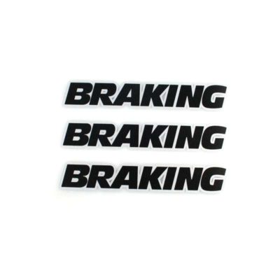 Autocollants 4R BRAKING (10 x 12cm) noir/argenté