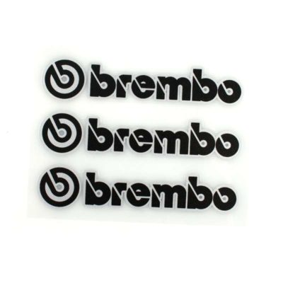 Autocollants 4R BREMBO (10 x 12cm) noir/argenté