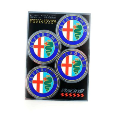Autocollants 4R ALFA ROMEO (Ø 48mm - 130 x 95mm)