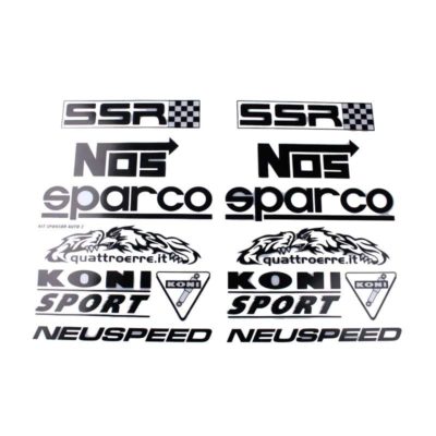 Autocollants 4R SPONSOR 2 (35 x 25cm) noir