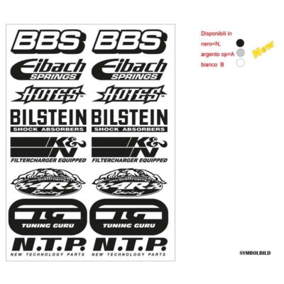 Autocollants 4R SPONSOR 3 (35 x 25cm) blanc