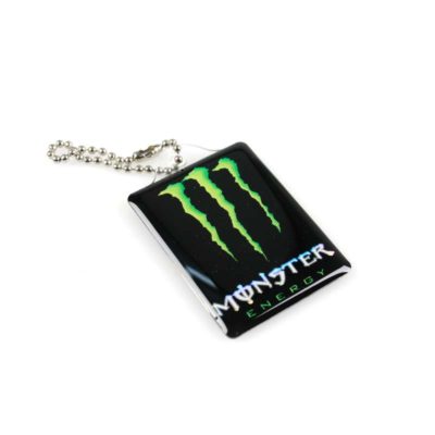 Porte clé 4R MONSTER ENERGY (4 x 5cm) en noir/vert
