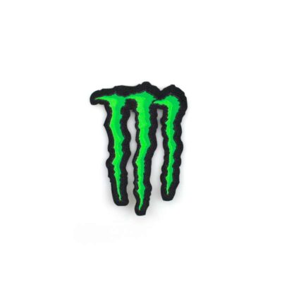 Autocollant s 4R MONSTER ENERGY brodé (4 x 7.5cm) en noir/vert