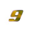 Autocollant 4R MEDI chiffre no. 9 doré (100 x 100mm)