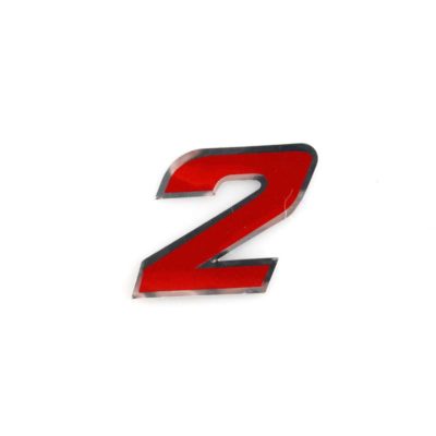 Autocollant 4R MEDI chiffre no. 2 rouge (100 x 100mm)