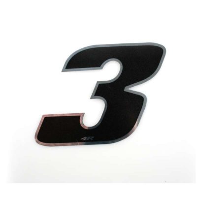 Autocollant 4R MEDI chiffre no. 3 noir (100 x 100mm)