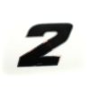 Autocollant 4R PICCOLO chiffre no. 2 noir (65 x 65mm)