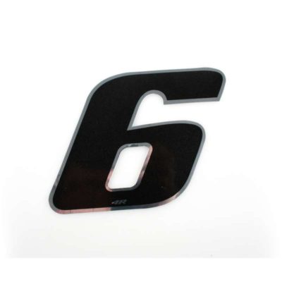 Autocollant 4R PICCOLO chiffre no. 6 noir (65 x 65mm)