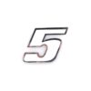 Autocollant 4R PICCOLO chiffre no. 5 blanc (65 x 65mm)