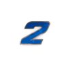 Autocollant 4R PICCOLO chiffre no. 2 bleu (65 x 65mm)