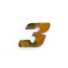 Autocollant 4R MINI chiffre no. 3 doré (30 x 30mm)