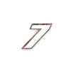 Autocollant 4R MINI chiffre no. 7 blanc (30 x 30mm)