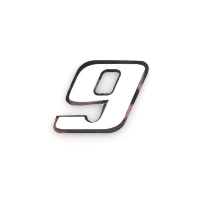 Autocollant 4R MINI chiffre no. 9 blanc (30 x 30mm)