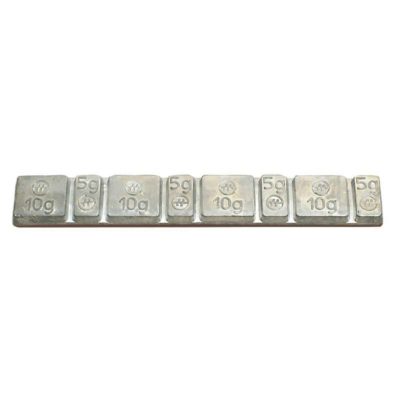Plomb à coller- kit PROVAC (50 pcs) zinc 4 x 5g et 4 x 10g (total: 60gr
