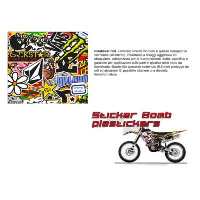 Folie 4R (autoc.) StickerBomb (33 x 48cm) couverture thermoformable élastique