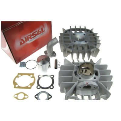 Kit AIRSAL 47mm (axe 12) alu + pipe d'admision PHBG 8 sorties Nicasil Puch E50