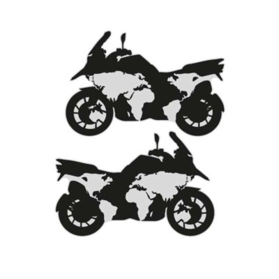 Autocollants 4R ADVENTURE GS (20 24cm) noir pour coffres