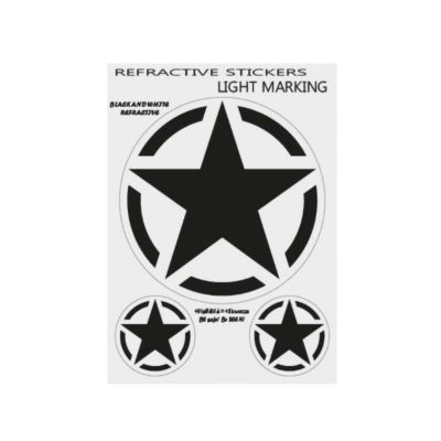 Autocollants 4R STAR réflecteur (13 x 9.5cm)