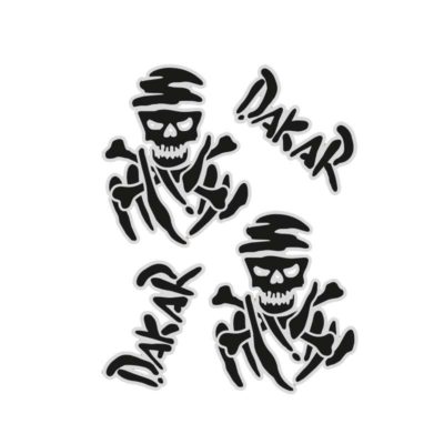 Autocollants 4R DAKAR (10 x 12cm) noir
