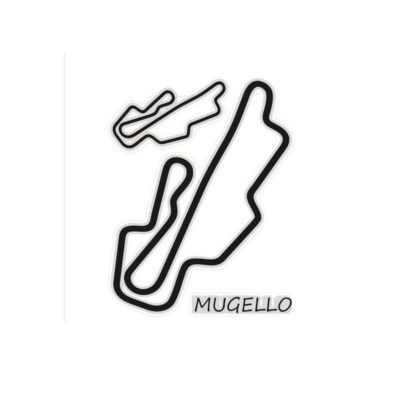Autocollants 4R MUGELLO (10 x 12cm) noir