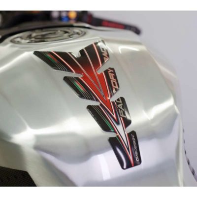 Protège réservoir PRINT GOLD ANNIVERSARY SOFT TOUCH - SLIM rouge 103.3x199.6mm