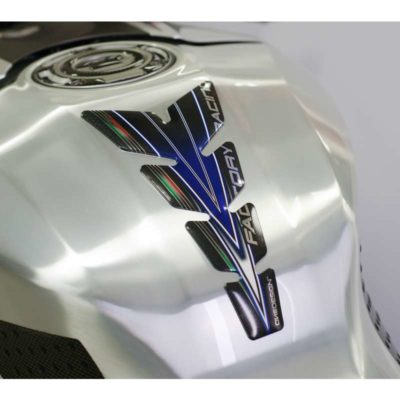 Protège réservoir PRINT GOLD ANNIVERSARY SOFT TOUCH - SLIM bleu 103.3x199.6mm