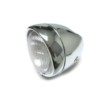 Phare NO NAME OLD SCHOOL oeuf (Ø130 x 170mm) chromé avec raccord VDO