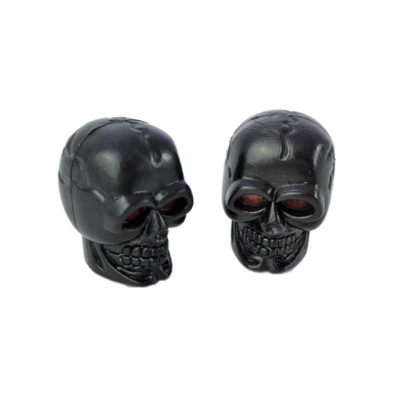 Bouchon valve MOPED KINGS (paire) SKULL noir