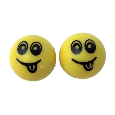 Bouchon valve MOPED KINGS (paire) EMOJI jaune