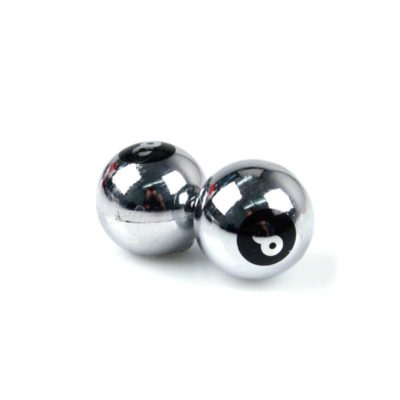 Bouchon valve MOPED KINGS (paire) EIGHT BALL chromé