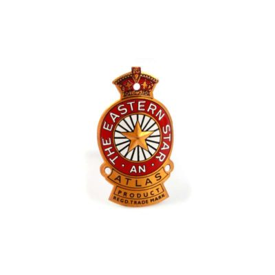 Plaquette tube direction MOPED KINGS EASTERN STAR 60 x 33mm a riveter