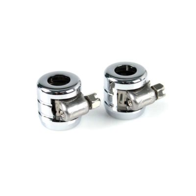 Borne tuyau benzine MOPED KINGS (paire) raccord 6 - 10mm chromé