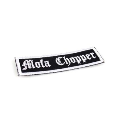 Insigne MOPED KINGS Chopper vélomoteur noir/blanc 80 x 25mm