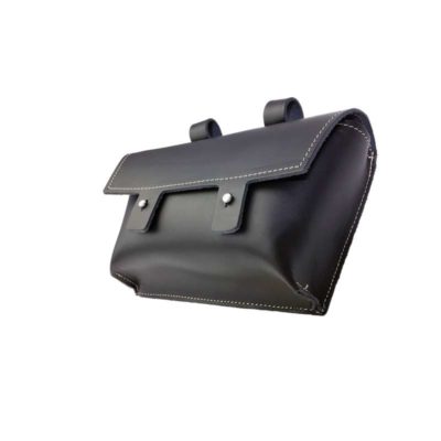 Sac guidon MOPED KINGS BRANDY - cuir 230 x 130 x 60mm noir