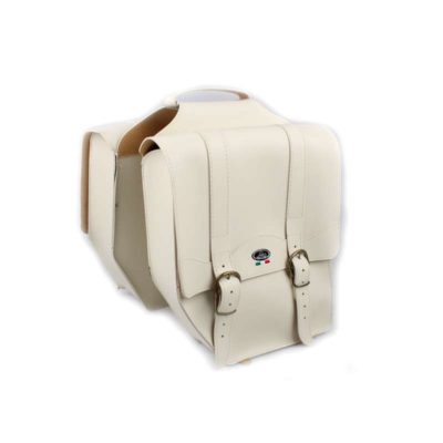 Sac porte-bagage MOPED KINGS cuir synthétique 310 x 350 x 100mm creme